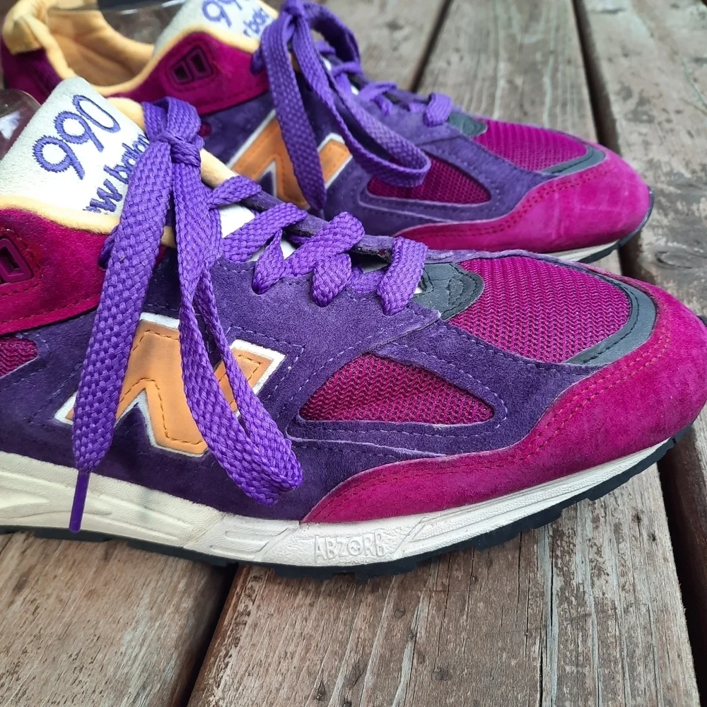 New Balance Teddy Santis X 990v2 Colorblock Suede Retro Sneaker Shoes Size 11